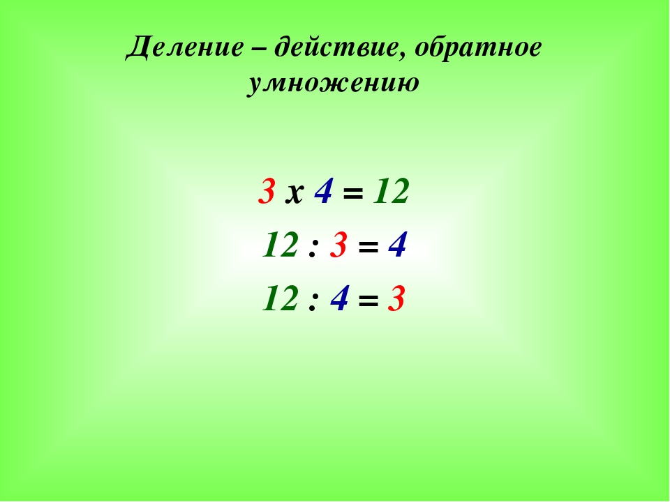 Проверка обратным действием. Деления. Деление обратно умножению. Обратное умножение. Деление действие обратное умножению.