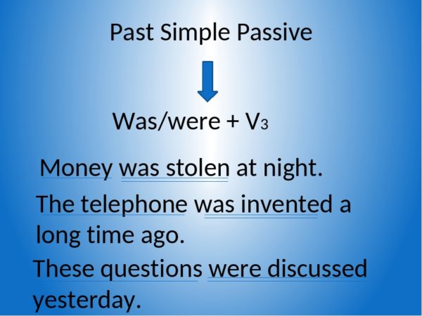 Past simple passive презентация