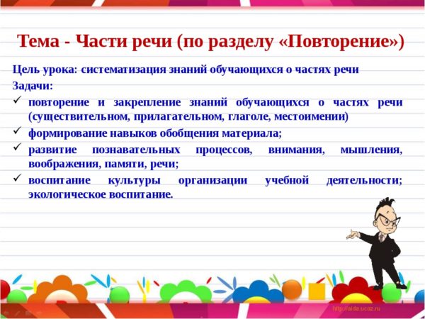 Конспект урока повторения